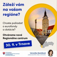Obrázok k aktualite Počúvame ľudí – novootvorené Regionálne centrum v Trnave pomôže regiónu pri čerpaní eurofondov a dotácií